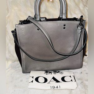 Coach Bags | Coach 1941 Rogue 30
Stone 23755 Grey Leather Satchel